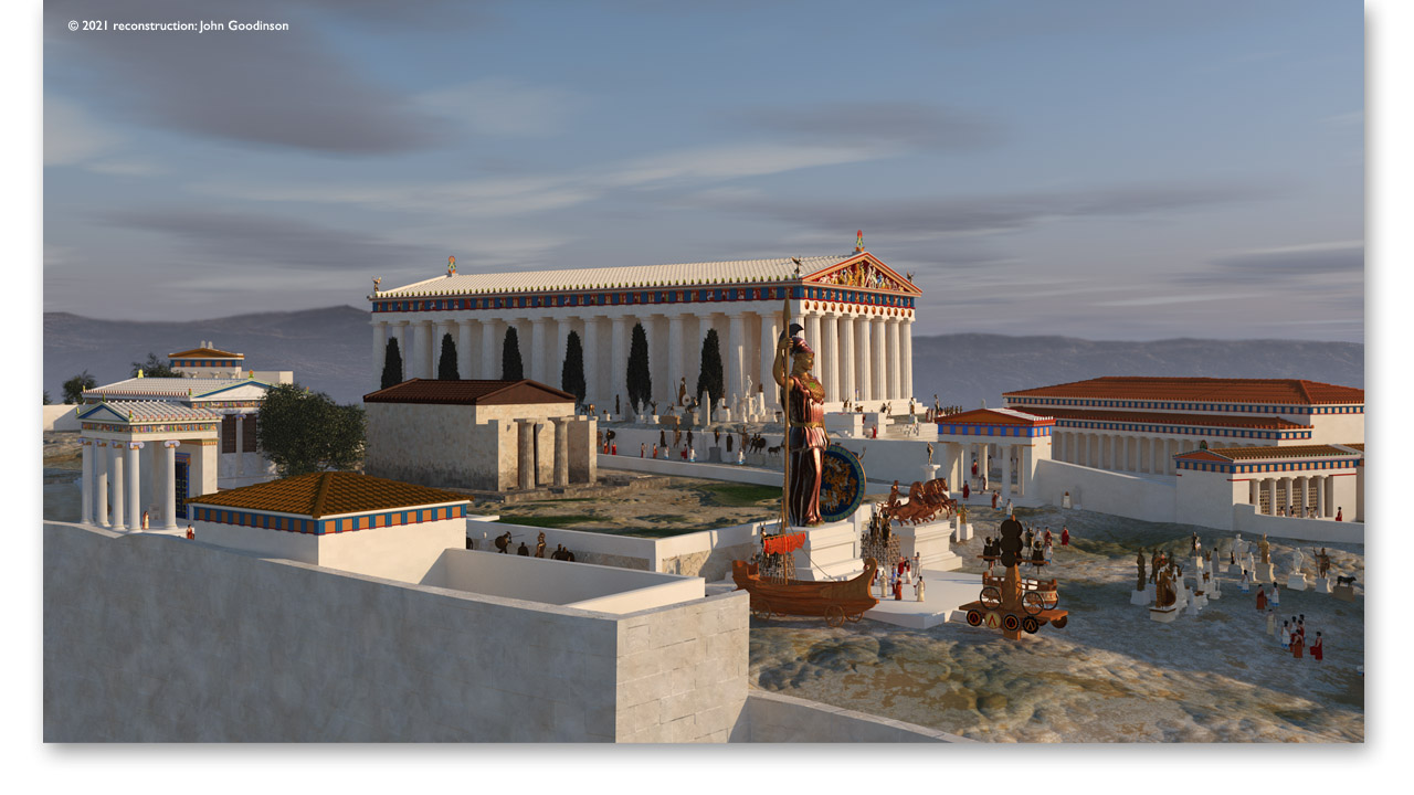 Anasynthesis acropolis erechtheion parthenon 3D reconstruction 2