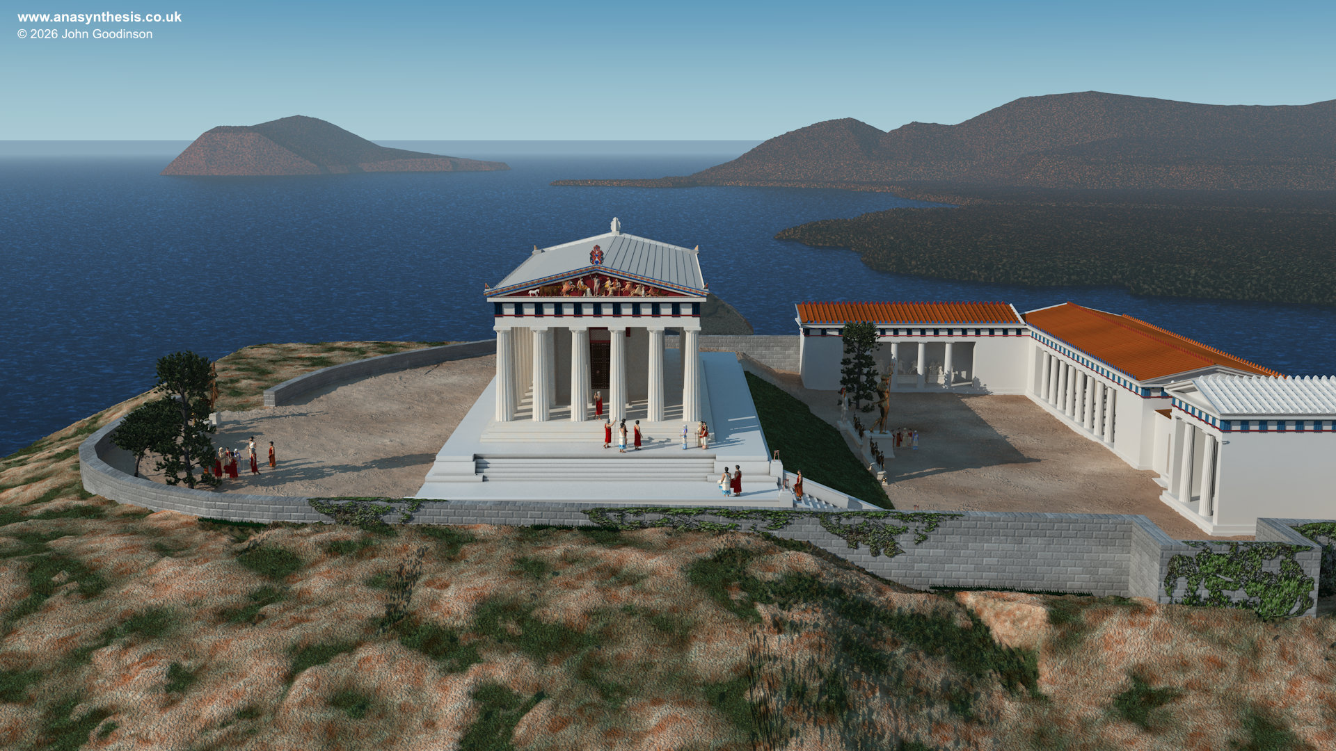 Temple of Poseidon 3D reconstruction anasynthesis.co.uk 3