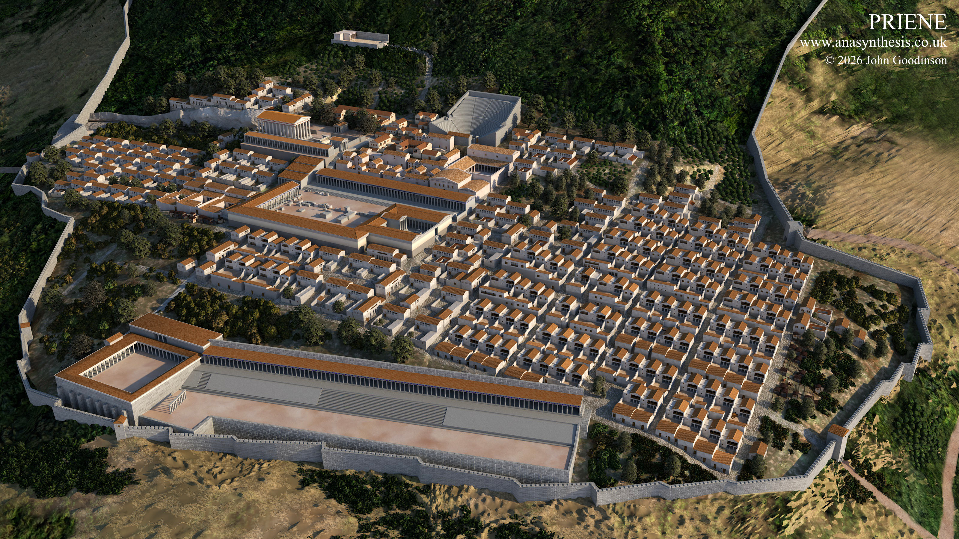 Priene 3D reconstruction Hellenistic one