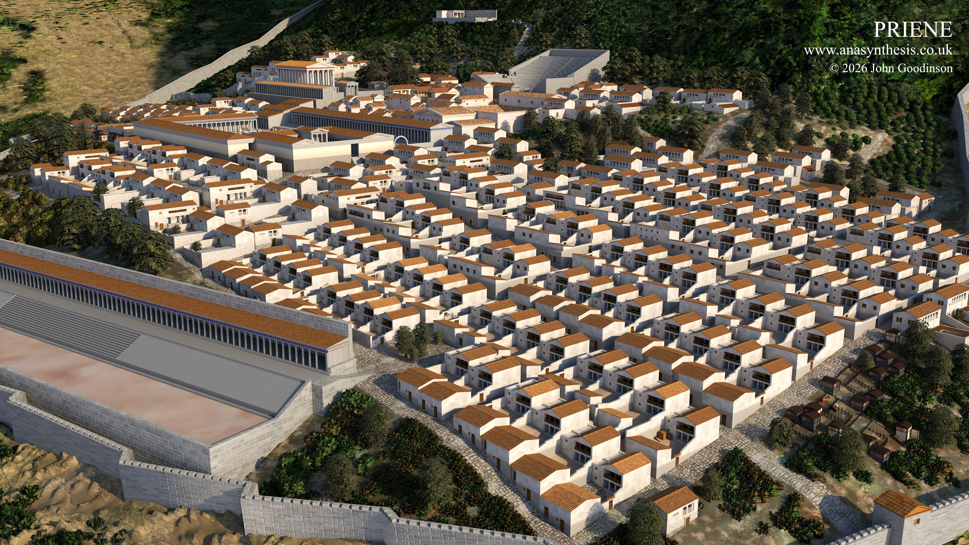 Priene 3D reconstruction Hellenistic three
