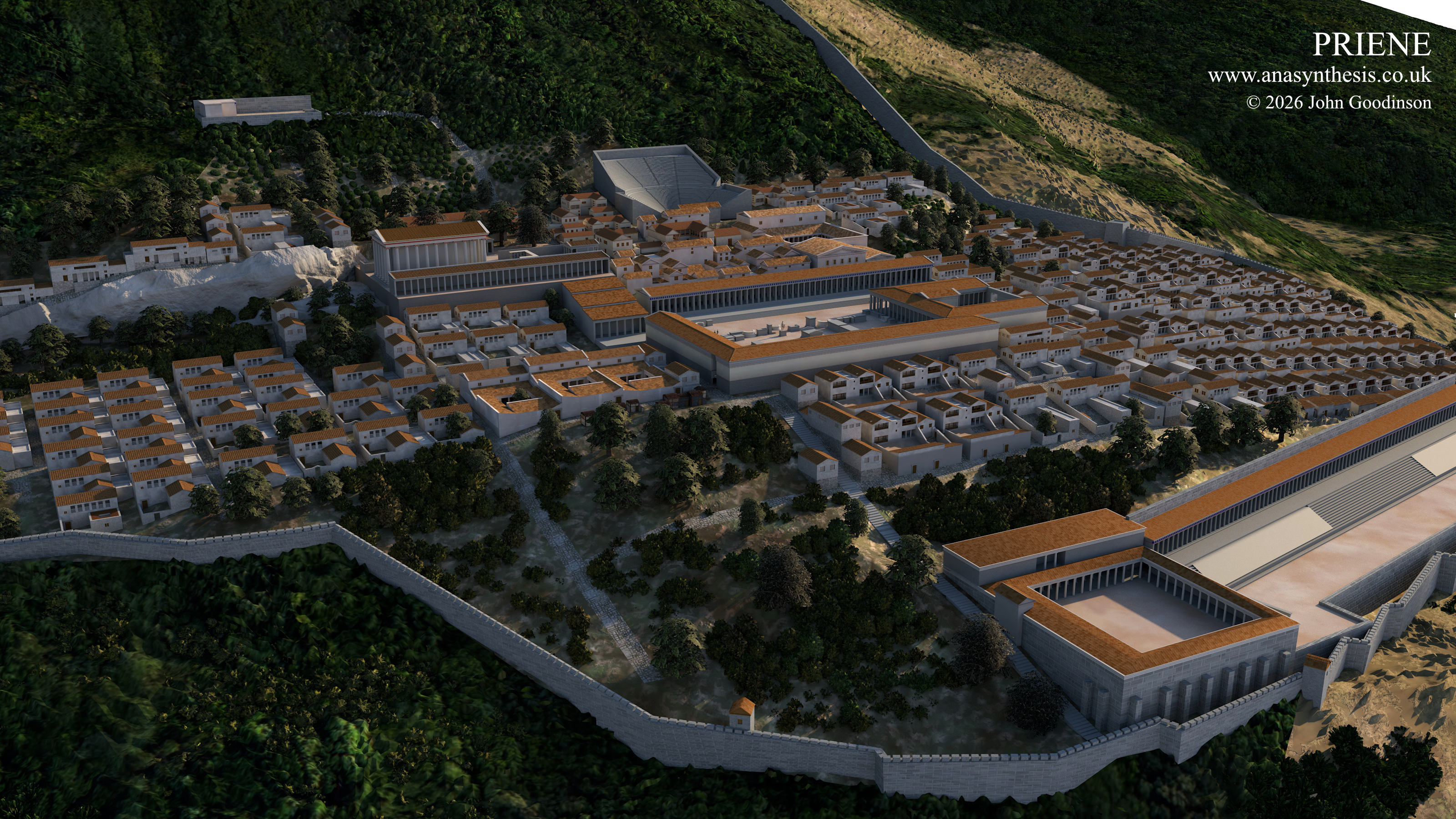 Priene 3D reconstruction Hellenistic two