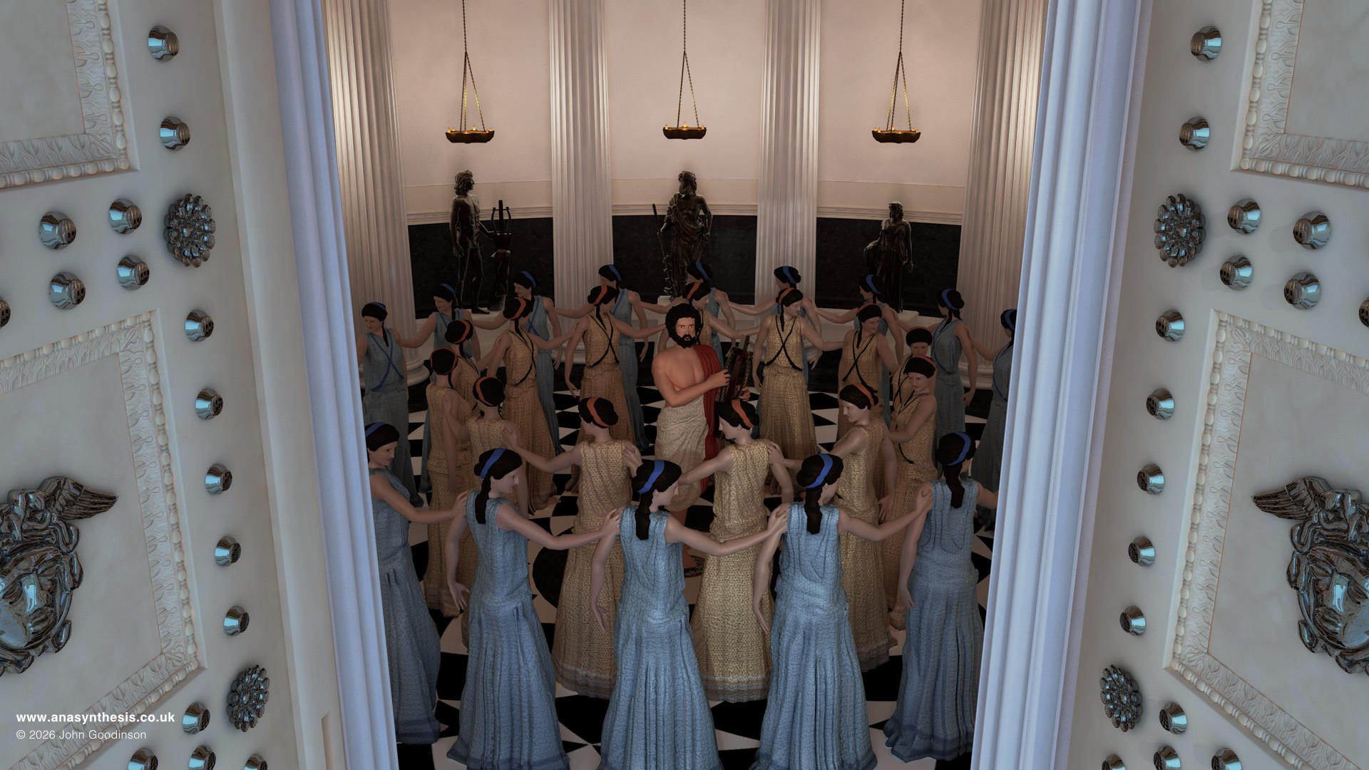 Thymele interior dancers