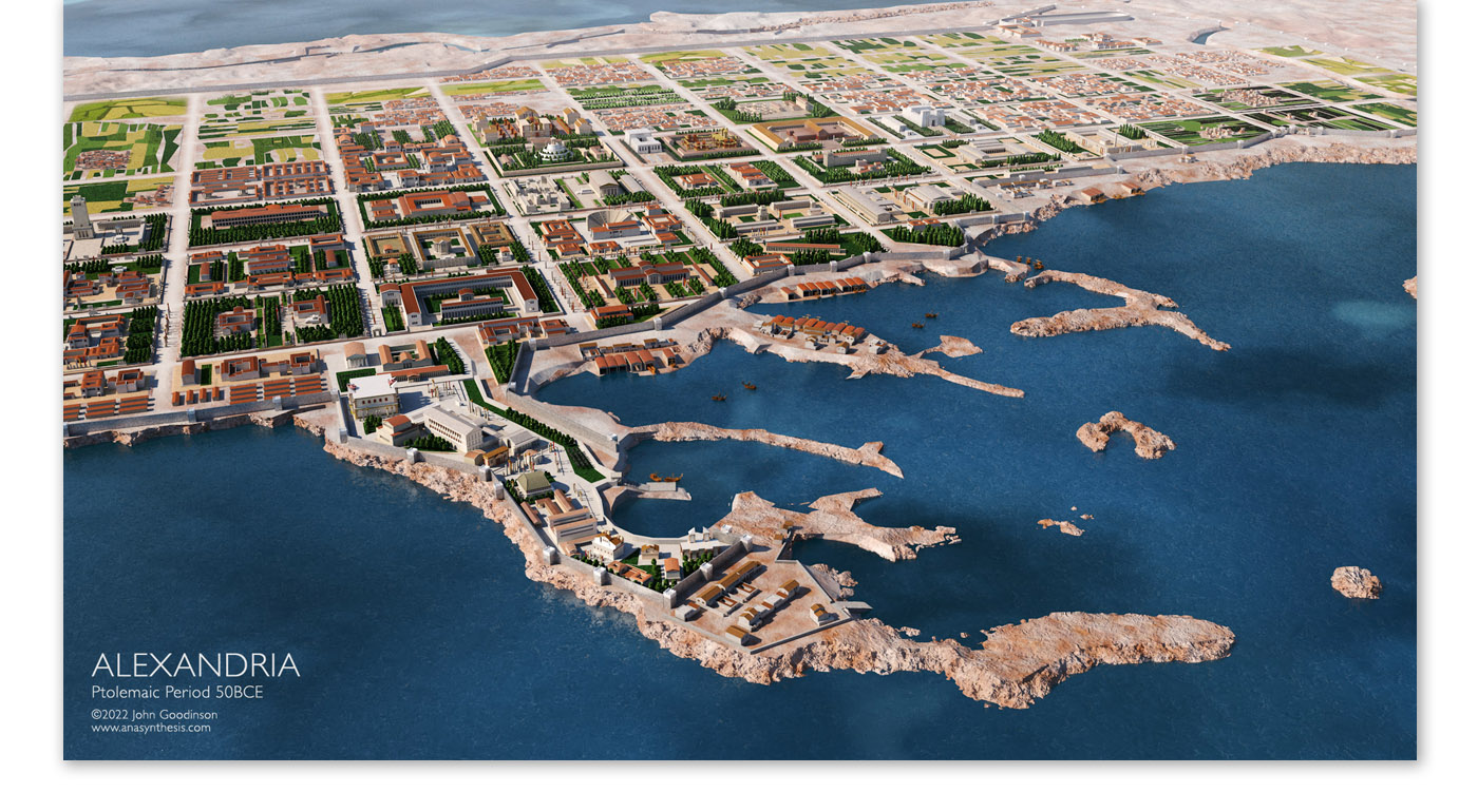 Alexandria 50BCE   Alexandria Egypt Palace 50BCE 3D Reconstruction 