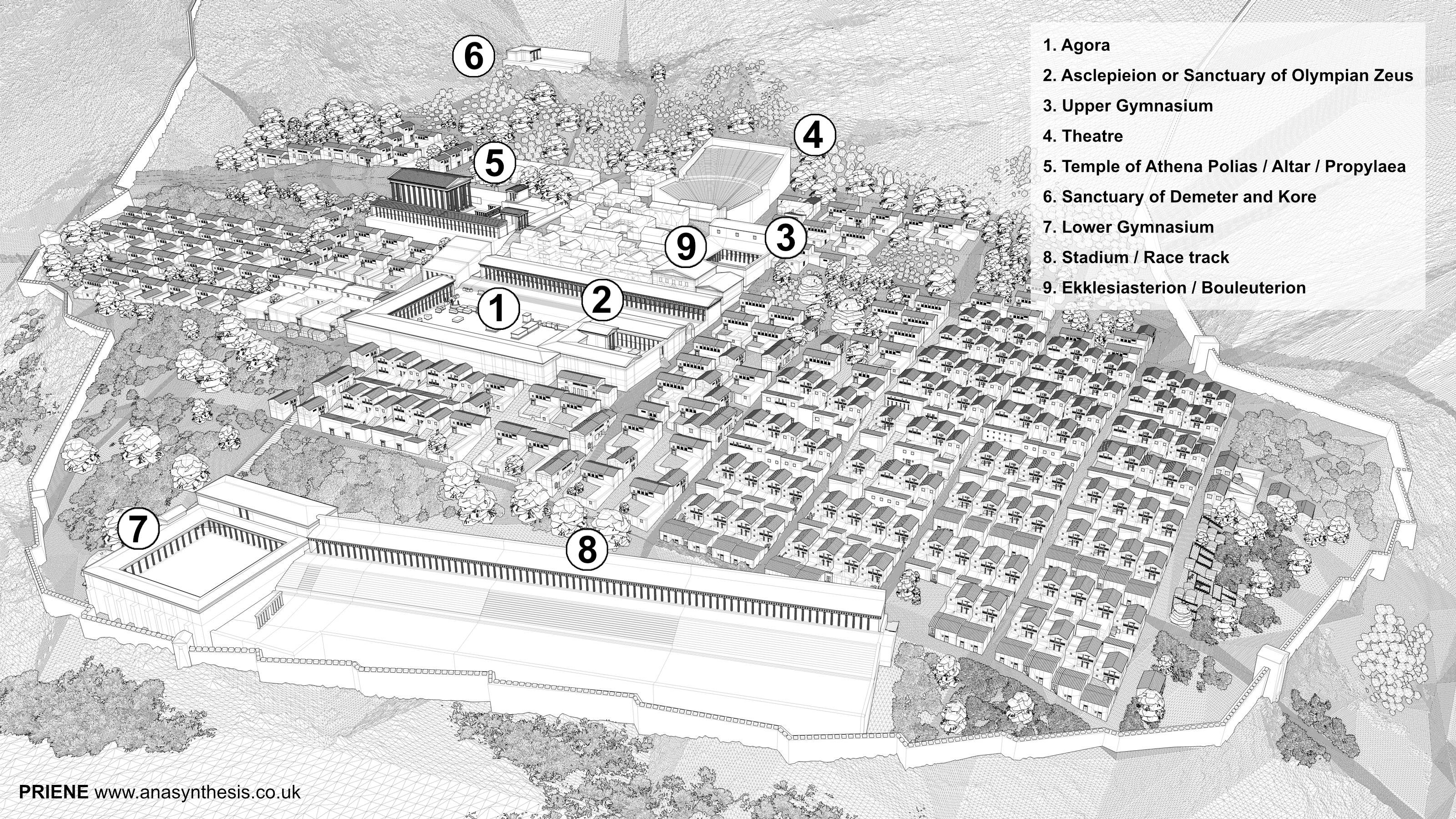 Priene layout Hellenisitic period