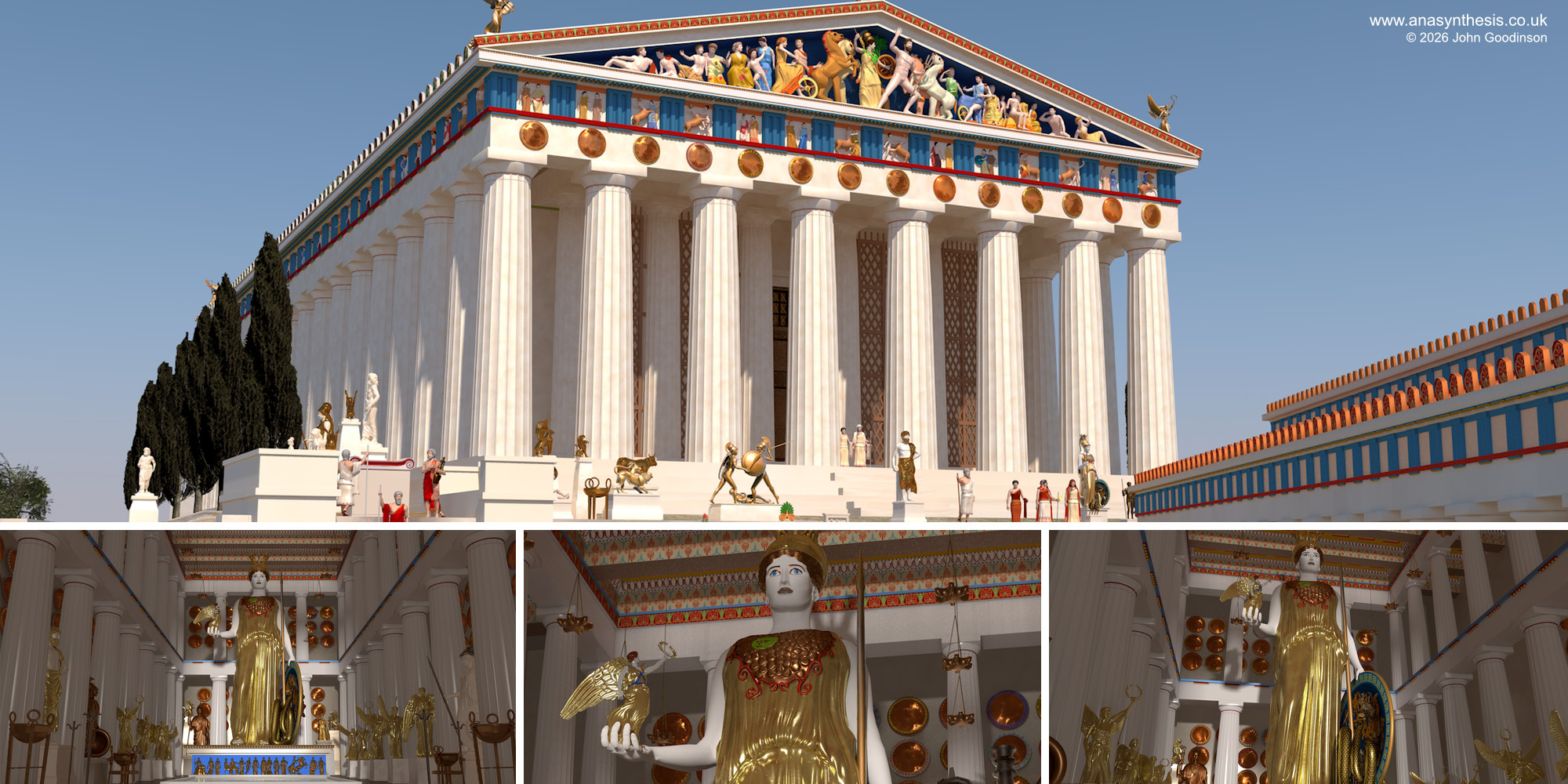 Phidias Athena Sculpture Parthenon 3D reconstruction